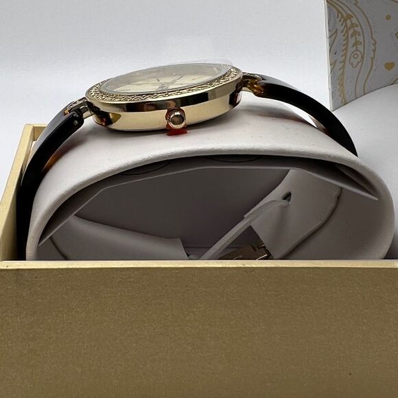 Charter Club Women's Gold-Tone & Tortoise-Look Bracelet Watch 37mm New - Picture 5 of 7